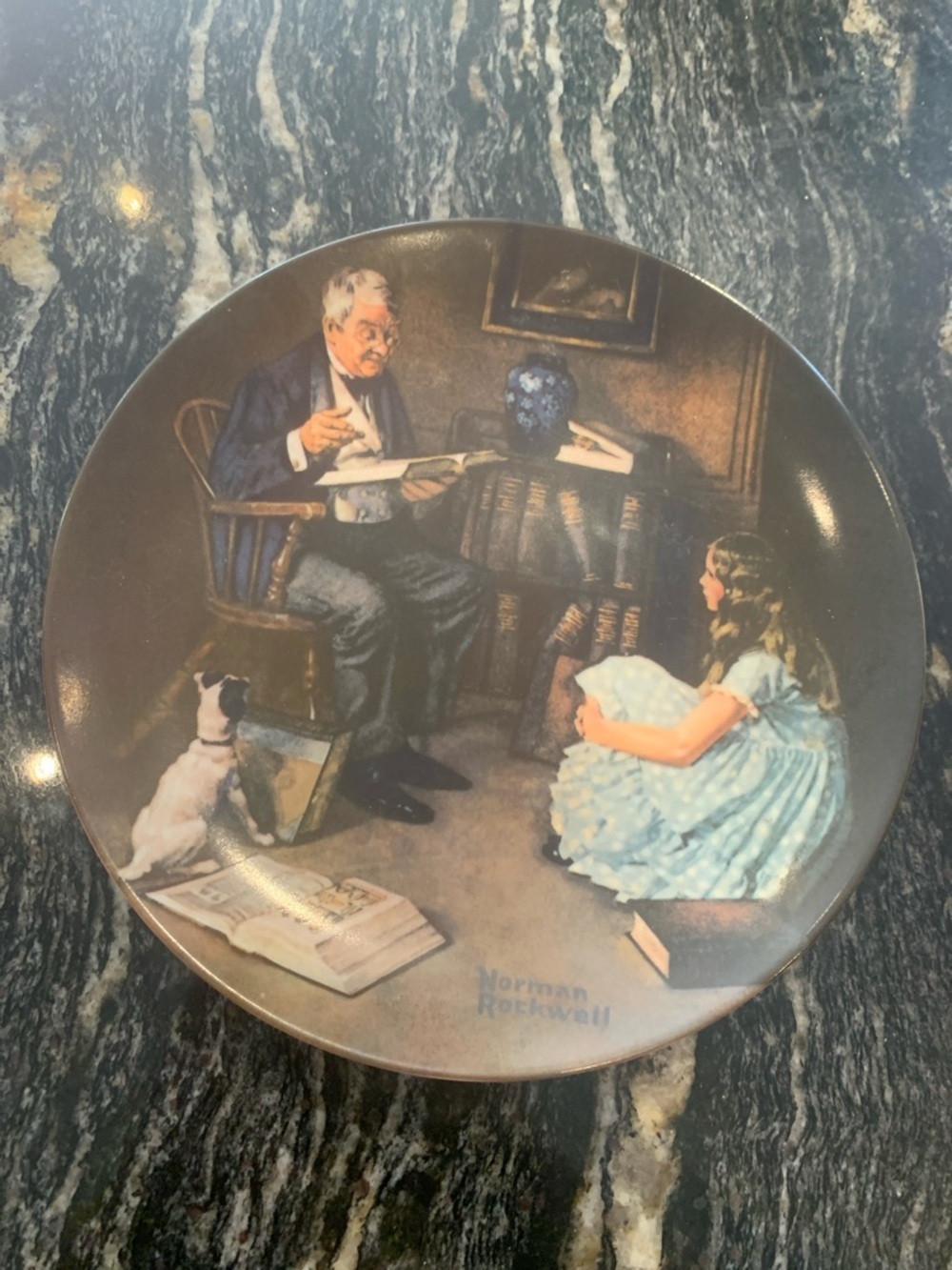 Norman Rockwell Collector Plate — "The Storyteller'